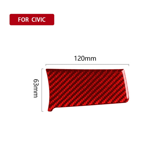 Car Carbon Fiber Central Control Left Decorative Sticker for Honda Tenth Generation Civic 2016-2019, Right Drive (Red) by buy2fix