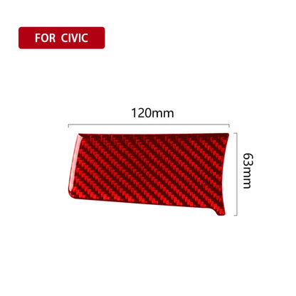Car Carbon Fiber Central Control Left Decorative Sticker for Honda Tenth Generation Civic 2016-2019, Left Drive (Red) by buy2fix