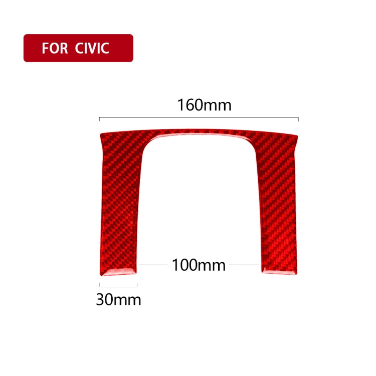 Car Carbon Fiber Gear Decorative Sticker for Honda Tenth Generation Civic 2016-2019, Left and Right Drive Universal (Red) by buy2fix