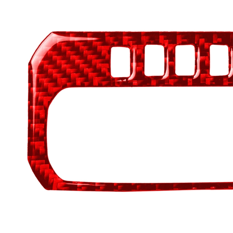 Car Carbon Fiber Gear Button Frame Decorative Sticker for Honda Tenth Generation Civic 2016-2019, Right Drive (Red) by buy2fix