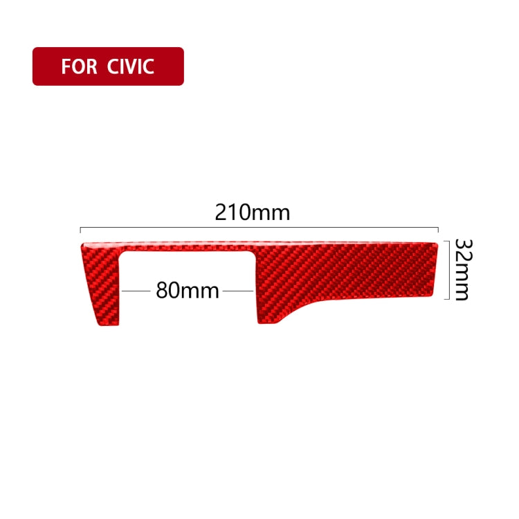 Car Carbon Fiber Headlight Switch Panel Decorative Sticker for Honda Tenth Generation Civic 2016-2019, Left Drive (Red) by buy2fix