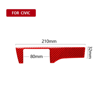 Car Carbon Fiber Headlight Switch Panel Decorative Sticker for Honda Tenth Generation Civic 2016-2019, Left Drive (Red) by buy2fix