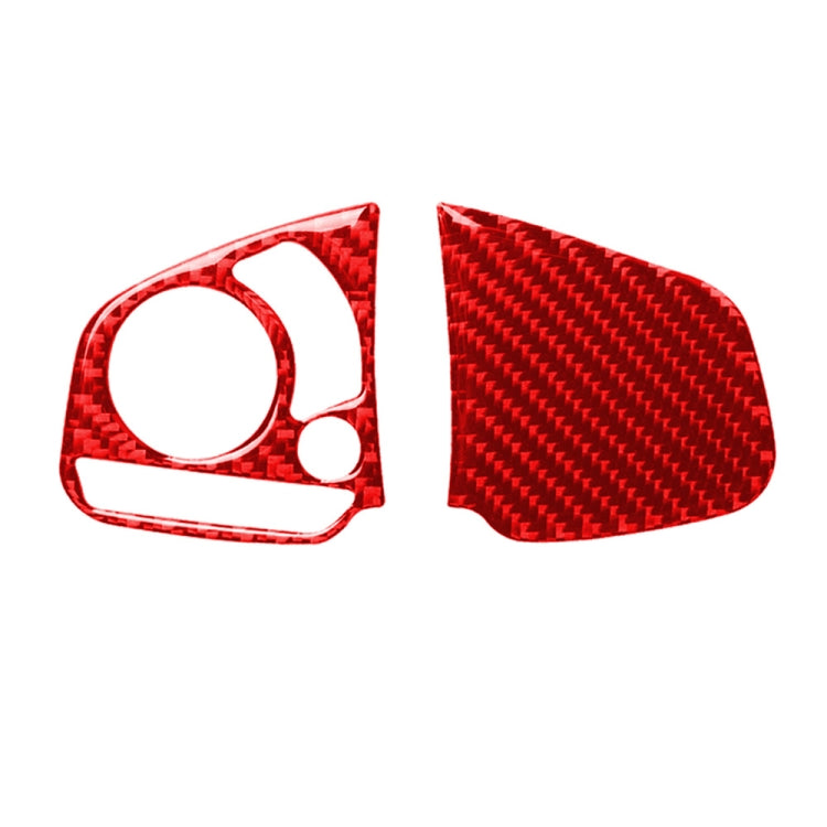 Car Carbon Fiber Steering Wheel Button Middle Configuration Decorative Sticker for Honda Tenth Generation Civic 2016-2019, Left and Right Drive Universal (Red) by buy2fix