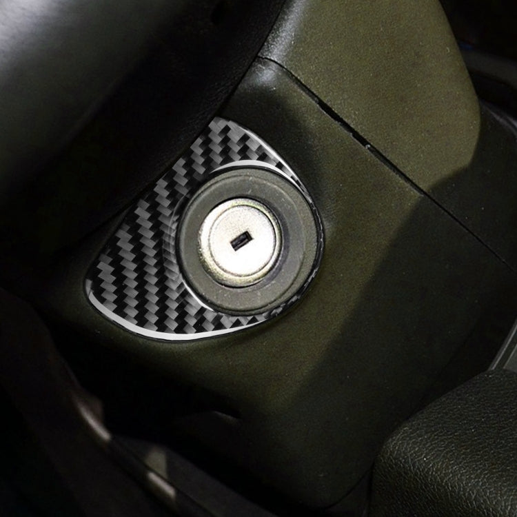 Car Carbon Fiber Ignition Switch Decorative Sticker for Ford F150 2017-2020, Left and Right Drive Universal by buy2fix