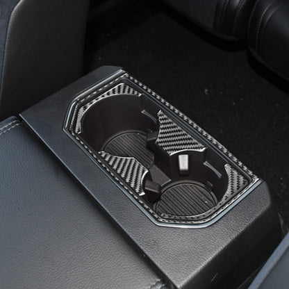 Car Carbon Fiber Rear Water Cup Holder Frame Decorative Sticker for Ford F150 2017-2020, Left and Right Drive Universal by buy2fix