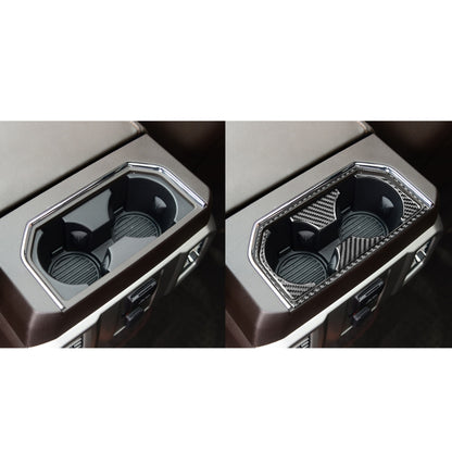 Car Carbon Fiber Rear Water Cup Holder Frame Decorative Sticker for Ford F150 2017-2020, Left and Right Drive Universal by buy2fix
