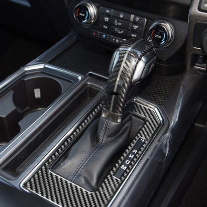 Car Carbon Fiber Gear Panel B Decorative Sticker for Ford F150 2017-2020, Right Drive by buy2fix