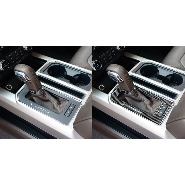 Car Carbon Fiber Gear Panel A Decorative Sticker for Ford F150 2017-2020, Left Drive by buy2fix