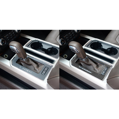 Car Carbon Fiber Gear Panel A Decorative Sticker for Ford F150 2017-2020, Left Drive by buy2fix