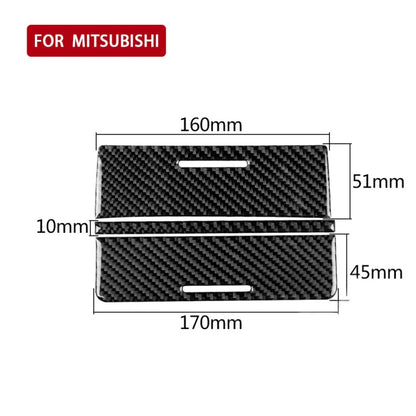 3 PCS Car Carbon Fiber Storage Box Decorative Sticker for Mitsubishi Lancer EVO (Only GT / GTS) 2010-2015, Left and Right Drive Universal by buy2fix