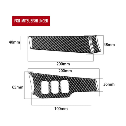 3 PCS Car Carbon Fiber Driver Light + Dashboard Decorative Sticker for Mitsubishi Lancer EVO 2008-2015, Left Drive by buy2fix