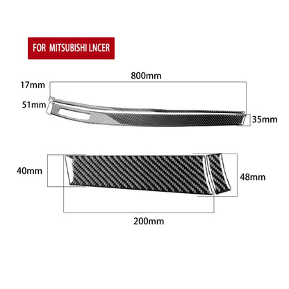 4 PCS Car Carbon Fiber Dashboard Panel Decorative Sticker for Mitsubishi Lancer EVO 2008-2015, Left Drive - Car Interior Mouldings by buy2fix | Online Shopping UK | buy2fix