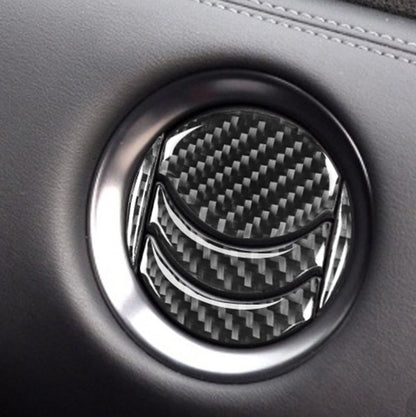 20 PCS Car Carbon Fiber Central Air Outlet Decorative Sticker for Nissan GTR R35 2008-2016, Left and Right Drive Universal by buy2fix