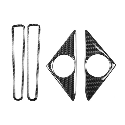 4 PCS Car Carbon Fiber Door Horn + Window Air Outlet Decorative Sticker for Nissan GTR R35 2008-2020, Left and Right Drive Universal - Car Interior Mouldings by buy2fix | Online Shopping UK | buy2fix