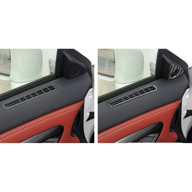 4 PCS Car Carbon Fiber Door Horn + Window Air Outlet Decorative Sticker for Nissan GTR R35 2008-2020, Left and Right Drive Universal - Car Interior Mouldings by buy2fix | Online Shopping UK | buy2fix