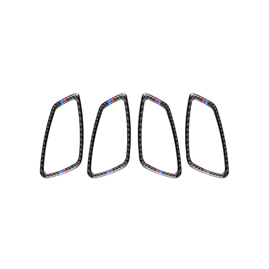 Three Color Carbon Fiber Car Door Handle Decorative Sticker for BMW E90 / 320i / 318i / 325i by buy2fix