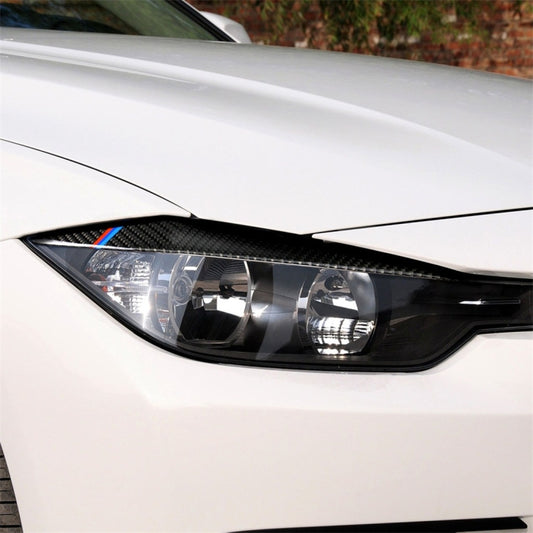 1 Pairs Three Color Carbon Fiber Car Lamp Eyebrow Decorative Sticker for BMW F30 2013-2015 - Car Interior Mouldings by buy2fix | Online Shopping UK | buy2fix