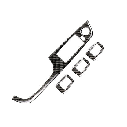 4 PCS Carbon Fiber Car Left Driving Lifting Panel Decorative Sticker without Folding for BMW E90 / 320i / 325i, Diameter: 35.8cm - Car Interior Mouldings by buy2fix | Online Shopping UK | buy2fix