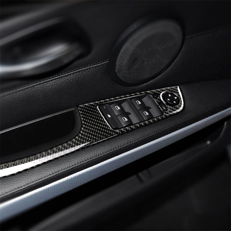 4 PCS Carbon Fiber Car Left Driving Lifting Panel Decorative Sticker with Folding for BMW E90 / 320i / 325i, Diameter: 35.8cm - Car Interior Mouldings by buy2fix | Online Shopping UK | buy2fix