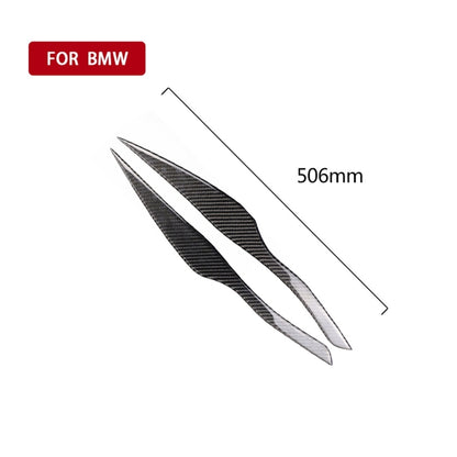 1 Pairs Carbon Fiber Car Lamp Eyebrow Decorative Sticker for BMW E90 / 318i / 320i / 325i 2005-2008, Drop Glue Version - Lamp Decoration by buy2fix | Online Shopping UK | buy2fix