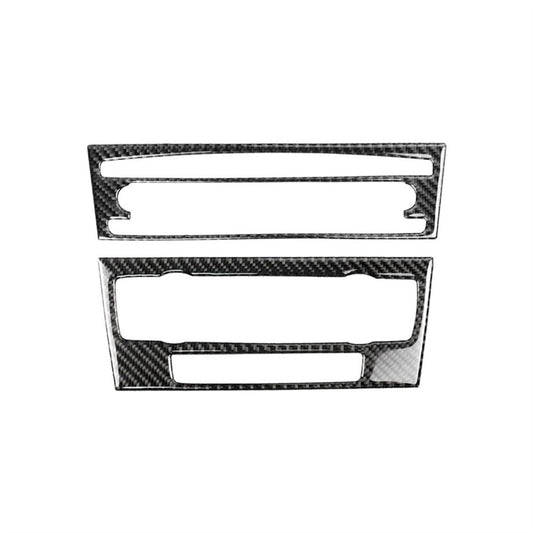 Carbon Fiber Car Central Control CD Panel Decorative Sticker for BMW E90 / E92 2005-2012, Non Navigation with Hole - Car Interior Mouldings by buy2fix | Online Shopping UK | buy2fix