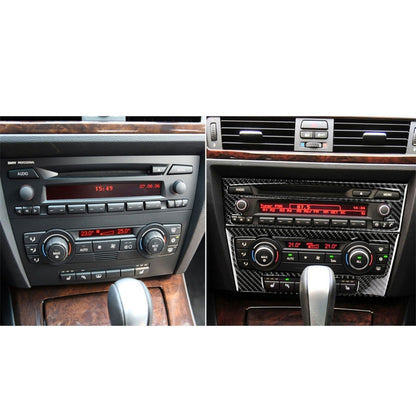 Carbon Fiber Car Central Control CD Panel Decorative Sticker for BMW E90 / E92 2005-2012, Non Navigation with Hole - Car Interior Mouldings by buy2fix | Online Shopping UK | buy2fix