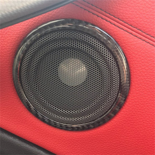 4 PCS Carbon Fiber Car Horn Ring Decorative Sticker for BMW F30 2013-2018 / F34 2013-2017 - Car Interior Mouldings by buy2fix | Online Shopping UK | buy2fix