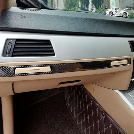 Carbon Fiber Car Right Driving Middle Control Decorative Sticker for BMW E90 / E92 / E93 2005-2012 - Car Interior Mouldings by buy2fix | Online Shopping UK | buy2fix