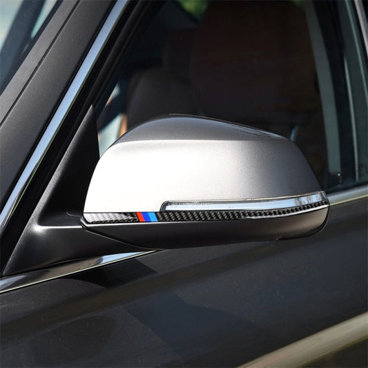 Three Color A Carbon Fiber Car Rearview Mirror Bumper Strip Decorative Sticker for BMW F30 2013-2018 / F34 2013-2017 by buy2fix