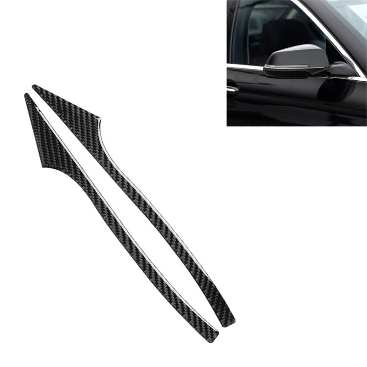 Carbon Fiber Car Rearview Mirror Bumper Strip Decorative Sticker for BMW 5 Series E60 2008-2010 / F10 2011-2017 / F07 2010-2015 / F01 2010-2015 by buy2fix