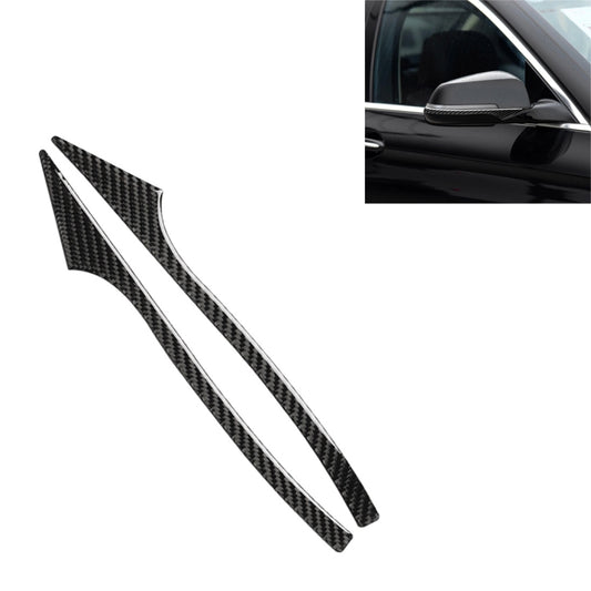Carbon Fiber Car Rearview Mirror Bumper Strip Decorative Sticker for BMW 5 Series E60 2008-2010 / F10 2011-2017 / F07 2010-2015 / F01 2010-2015 by buy2fix