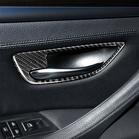 4 PCS Carbon Fiber Car Door Handle Frame Decorative Sticker for BMW 5 Series F10 2011-2017 - Car Interior Mouldings by buy2fix | Online Shopping UK | buy2fix