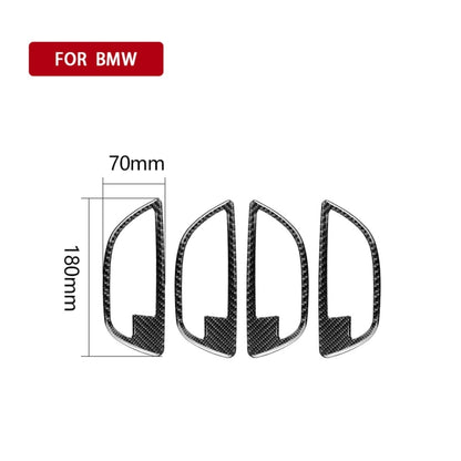 4 PCS Carbon Fiber Car Door Handle Frame Decorative Sticker for BMW 5 Series F10 2011-2017 - Car Interior Mouldings by buy2fix | Online Shopping UK | buy2fix