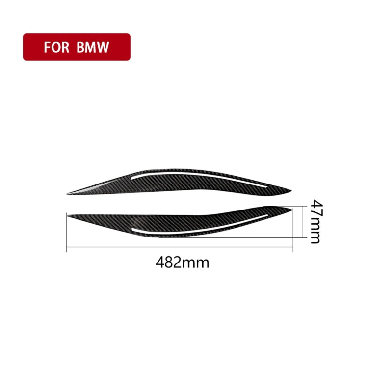 Carbon Fiber Car Lamp Eyebrow Decorative Sticker for BMW 5 Series F10 2014-2016 by buy2fix