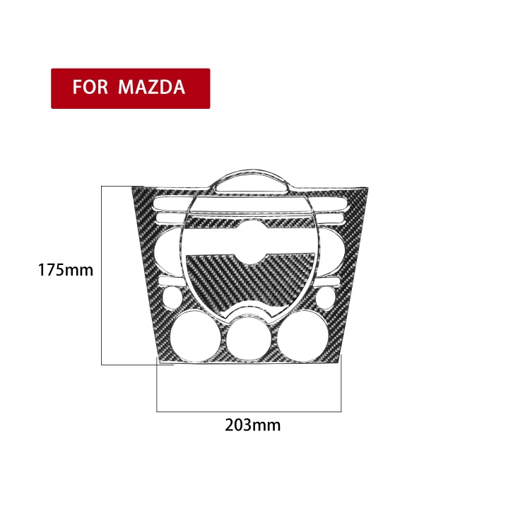 3 in 1 Car Carbon Fiber Dashboard Multimedia Panel Decorative Sticker for Mazda RX8 2004-2008, Left and Right Drive Universal by buy2fix