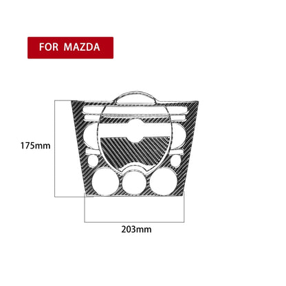 3 in 1 Car Carbon Fiber Dashboard Multimedia Panel Decorative Sticker for Mazda RX8 2004-2008, Left and Right Drive Universal by buy2fix