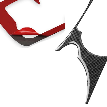 3 in 1 Car Carbon Fiber Central Control Cup Holder Panel Decorative Sticker for Nissan 370Z Z34 2009-, Left and Right Drive Universal by buy2fix