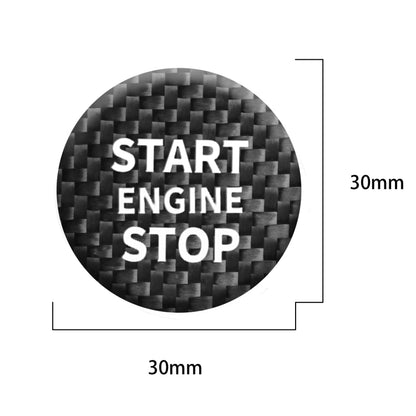 Car Carbon Fiber Engine Start Button Decorative Cover Trim for Alfa Romeo Giulia (Black) by buy2fix