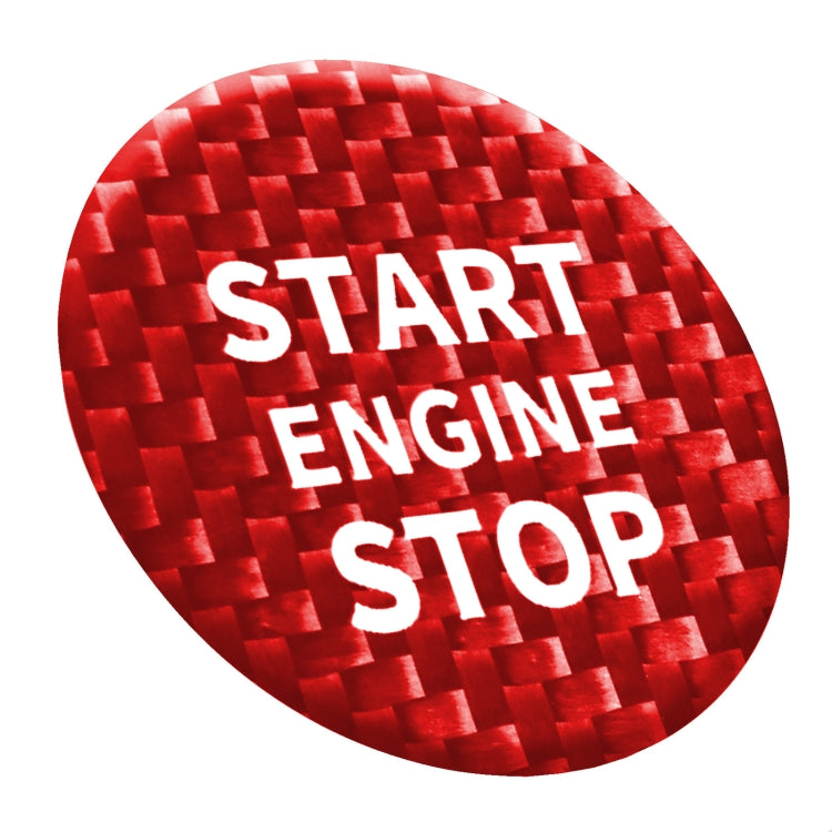 Car Carbon Fiber Engine Start Button Decorative Cover Trim for Alfa Romeo Giulia (Red) by buy2fix