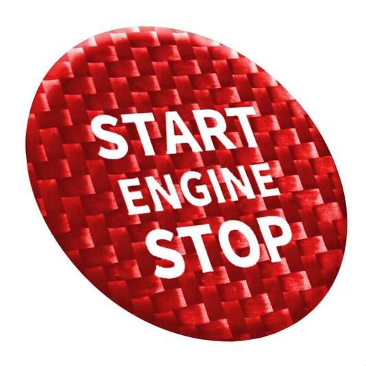 Car Carbon Fiber Engine Start Button Decorative Cover Trim for Alfa Romeo Giulia (Red) by buy2fix