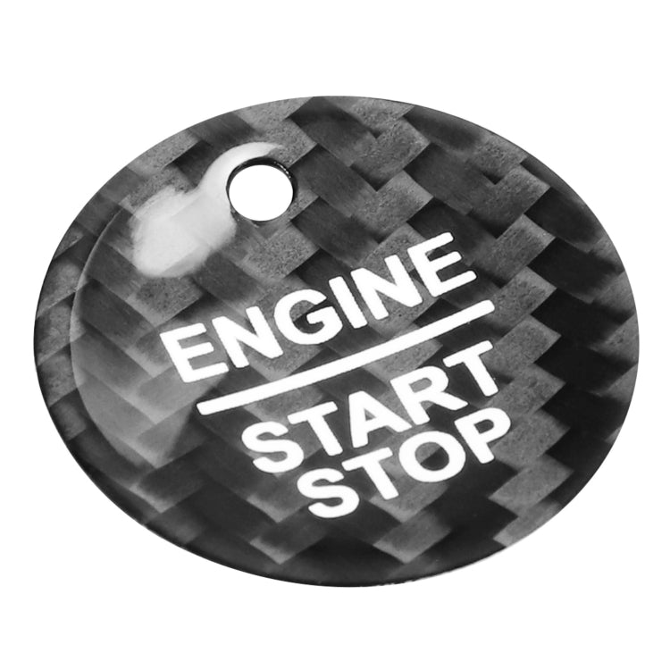 Car Carbon Fiber Engine Start Button Decorative Cover Trim for Ford Focus 2019 (Black) by buy2fix