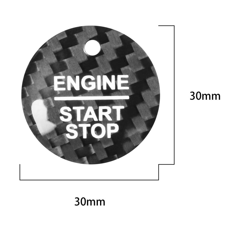 Car Carbon Fiber Engine Start Button Decorative Cover Trim for Ford Focus 2019 (Black) by buy2fix