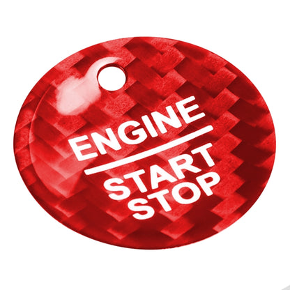 Car Carbon Fiber Engine Start Button Decorative Cover Trim for Ford Focus 2019 (Red) by buy2fix