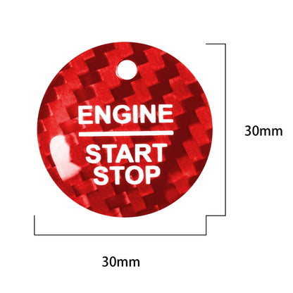 Car Carbon Fiber Engine Start Button Decorative Cover Trim for Ford Focus 2019 (Red) by buy2fix