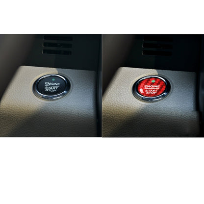 Car Carbon Fiber Engine Start Button Decorative Cover Trim for Ford Focus 2019 (Red) by buy2fix