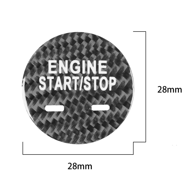 Car Carbon Fiber Engine Start Button Decorative Cover Trim for Cadillac XTS (Black) by buy2fix
