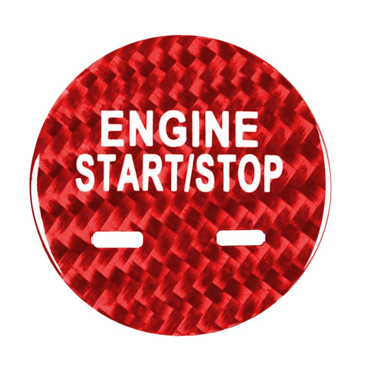 Car Carbon Fiber Engine Start Button Decorative Cover Trim for Cadillac XTS (Red) by buy2fix