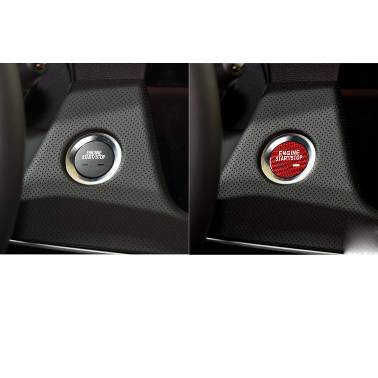 Car Carbon Fiber Engine Start Button Decorative Cover Trim for Cadillac XTS (Red) by buy2fix