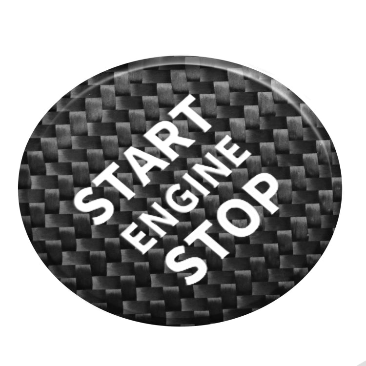 Car Carbon Fiber Engine Start Button Decorative Cover Trim for Volkswagen Tiguan L 2017-2019 (Black) by buy2fix