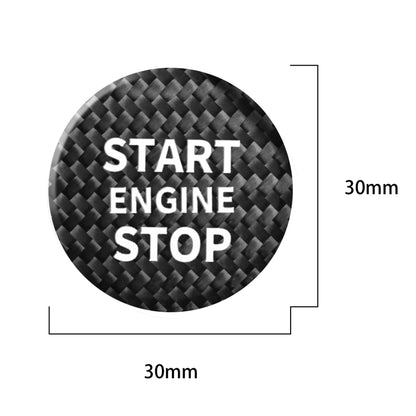 Car Carbon Fiber Engine Start Button Decorative Cover Trim for Volkswagen Tiguan L 2017-2019 (Black) by buy2fix